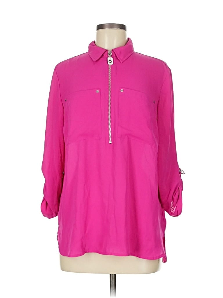 Pre-owned Michael Michael Kors 3/4 Sleeve Blouse In Pink