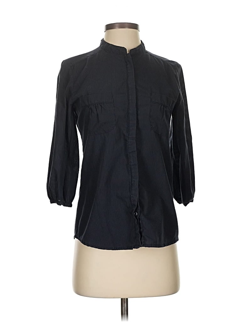 Pre-owned Mng Suit 3/4 Sleeve Blouse In Black