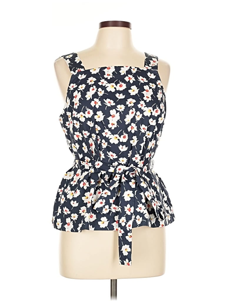 Pre-owned 1901 Sleeveless Blouse In Blue