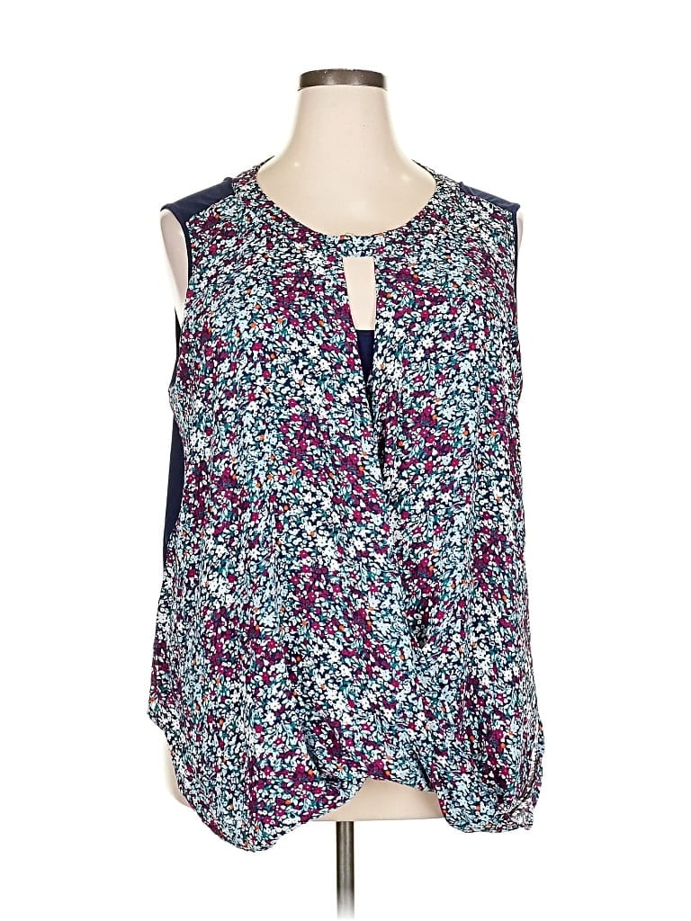 Pre-owned 41hawthorn Sleeveless Blouse In Blue