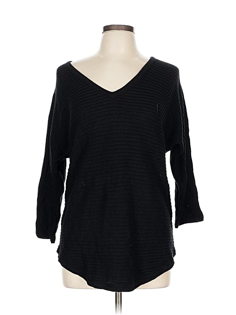 Pre-owned New York And Company Pullover Sweater In Black