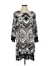 Alfani Chevron-herringbone Silver Casual Dress Size P (petite) - photo 1