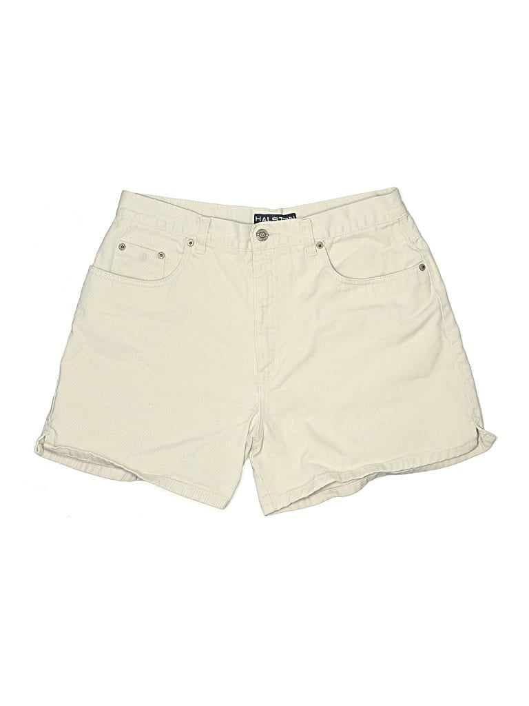 Click to view more detailed imagery on our partner's website Pre-owned Halston Khaki Shorts In White