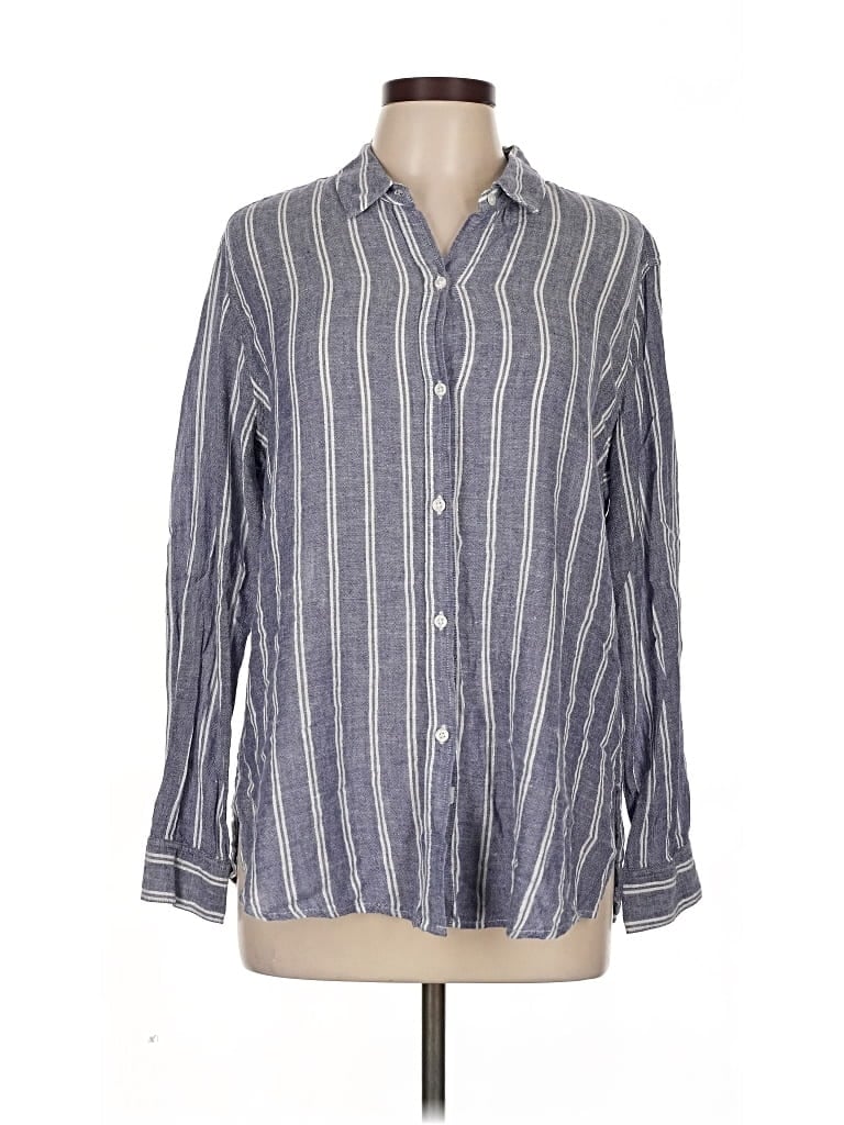 Pre-owned Rails Long Sleeve Button Down Shirt In Blue