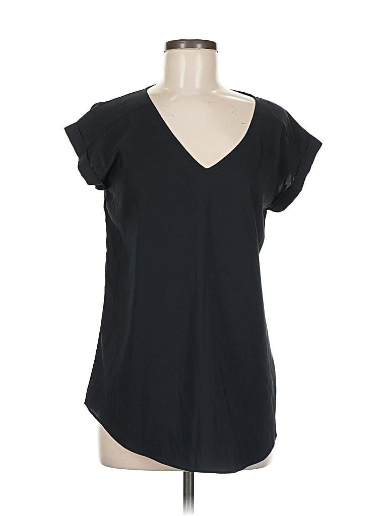 Pre-owned Express Outlet Short Sleeve Top Black V Neck Tops
