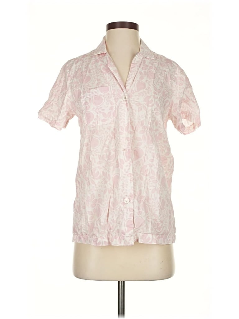 Click to view more detailed imagery on our partner's website Pre-owned Derek Rose Short Sleeve Blouse In Pink