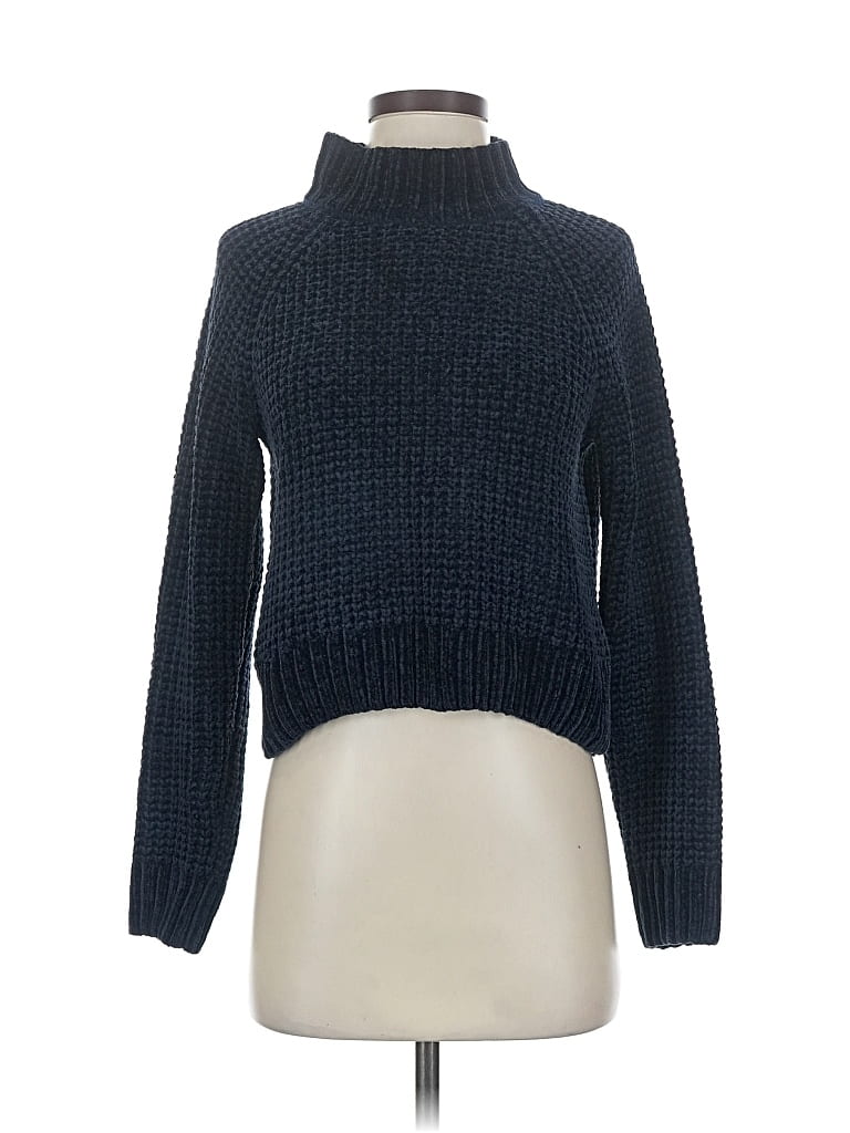 Pre-owned Divided By H&m Turtleneck Sweater In Blue