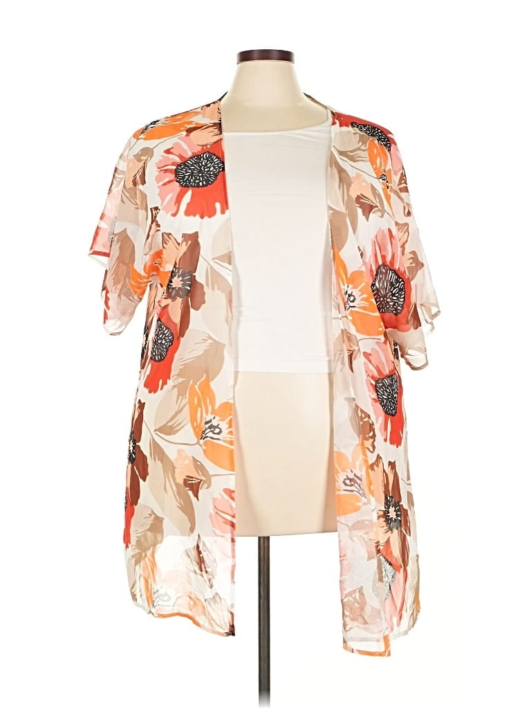 Pre-owned Unbranded Cardigan Sweater In Orange