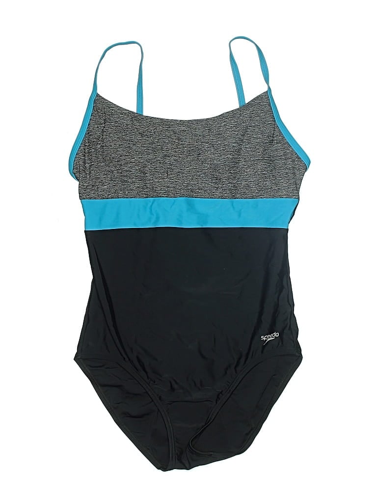Pre-owned Speedo One Piece Swimsuit In Gray