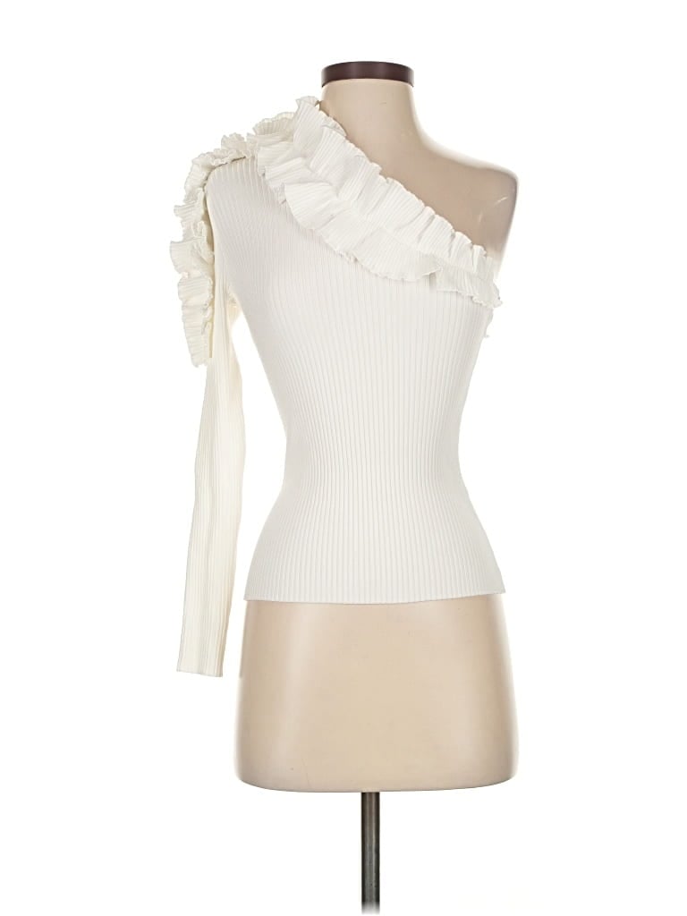 Pre-owned Zimmermann Cardigan Sweater In White