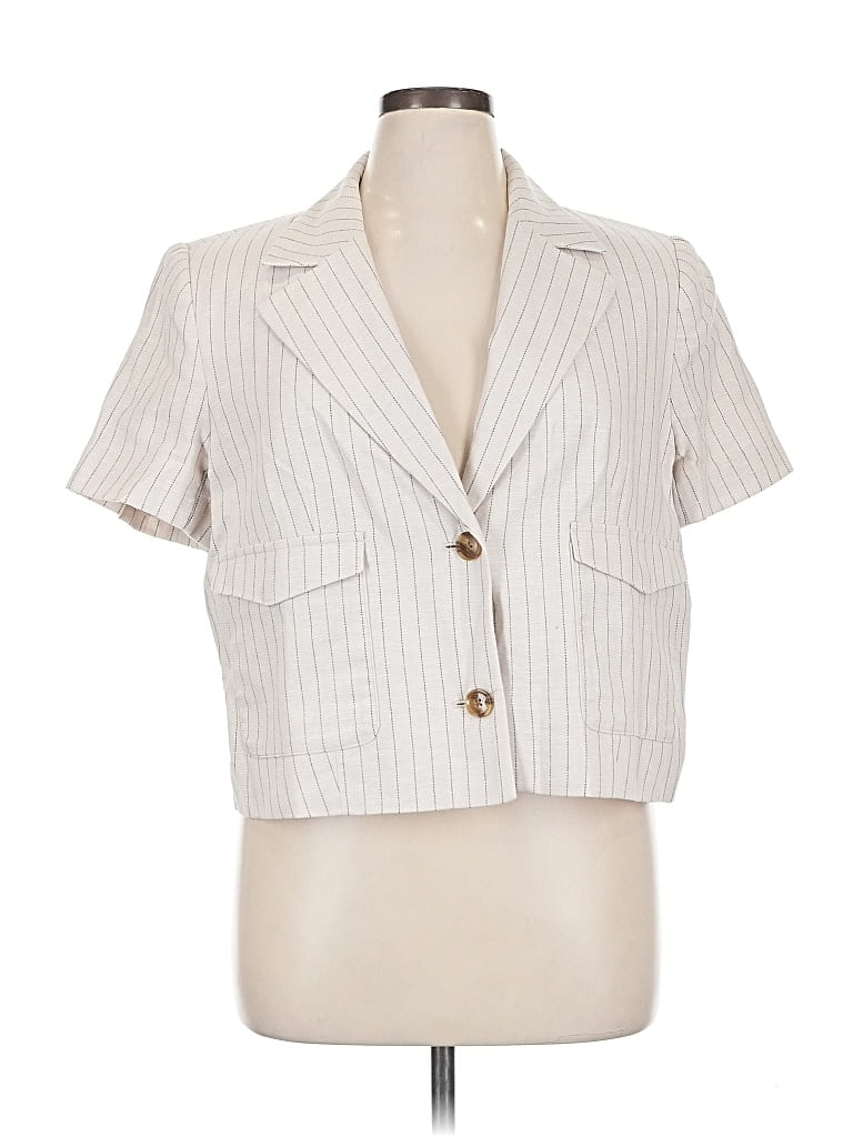 Pre-owned Banana Republic Factory Store Blazer Jacket In White