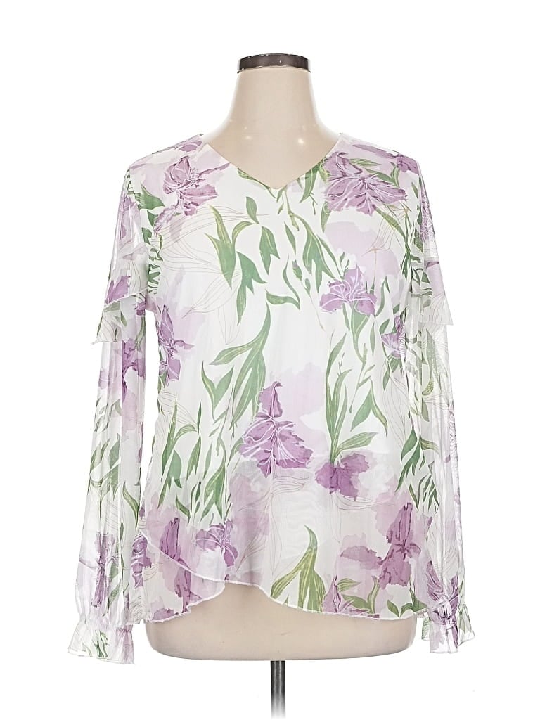 ASSORTED BRANDS Pre-owned Long Sleeve Blouse In Purple