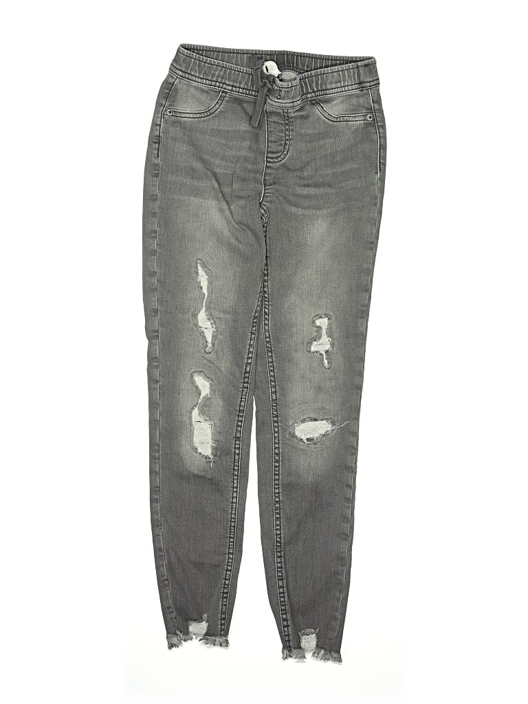 Pre-owned Justice Kids' Jeans In Gray