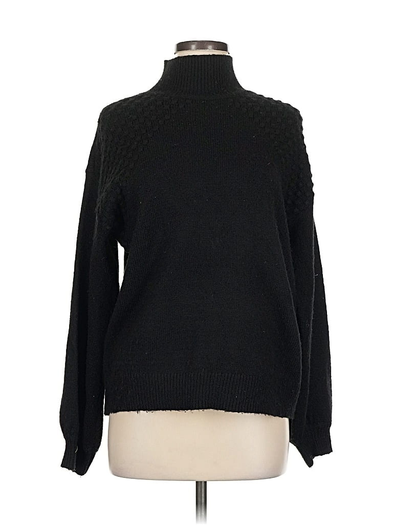 Pre-owned Nine West Turtleneck Sweater In Black