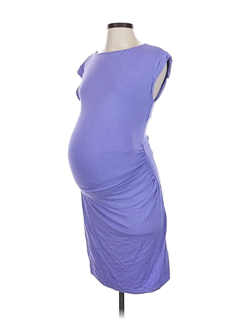 Pre-owned A Pea In The Pod Cocktail Dress In Purple