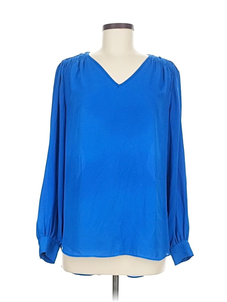 Pre-owned The Limited Long Sleeve Blouse In Blue