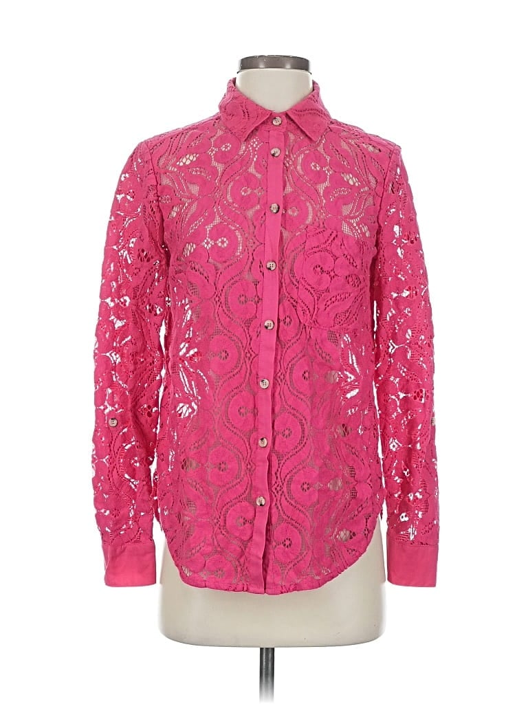 Pre-owned Maeve By Anthropologie Long Sleeve Blouse In Pink