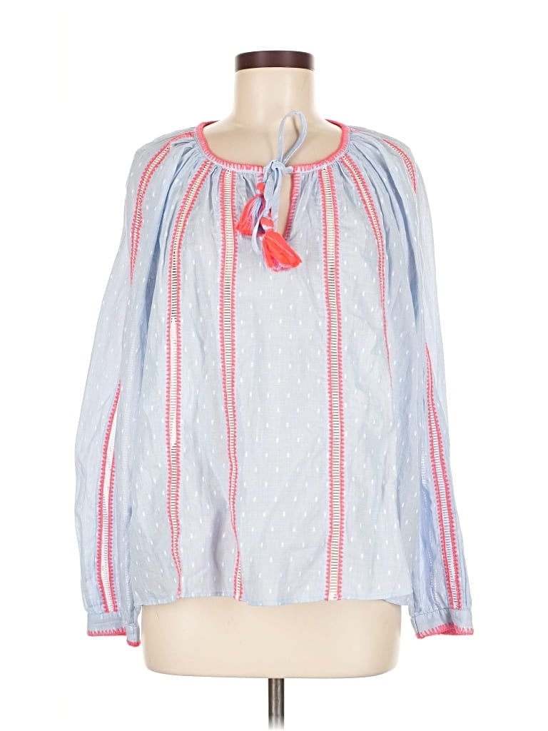 Click to view more detailed imagery on our partner's website Pre-owned Lilly Pulitzer Long Sleeve Blouse In Blue