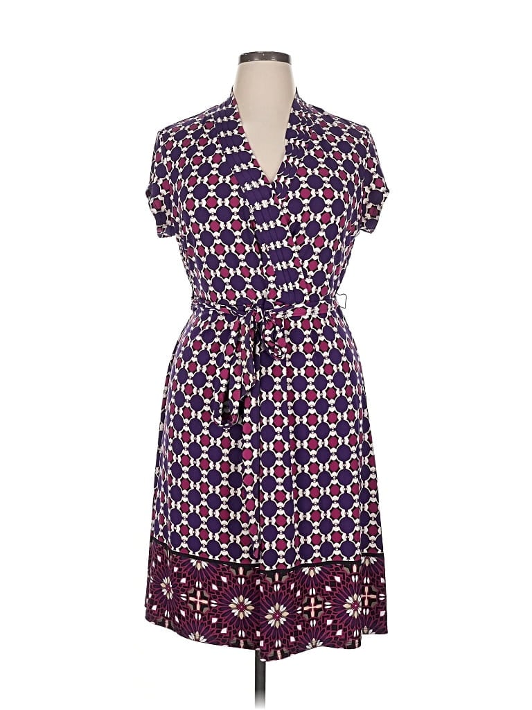 Pre-owned Liz Claiborne Casual Dress In Purple