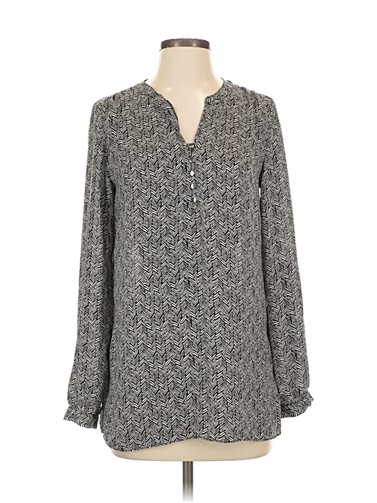 Click to view more detailed imagery on our partner's website Pre-owned Laundry By Shelli Segal Long Sleeve Blouse In Gray