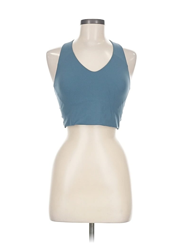 Pre-owned Spanx Tank Top Blue Halter Neckline Tops