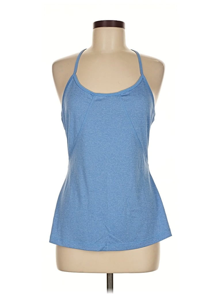 Pre-owned Layer 8 Tank Top Blue Halter Neckline Tops
