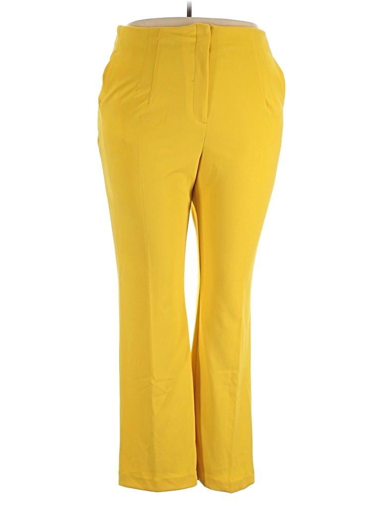 Pre-owned New York And Company Casual Pants In Yellow