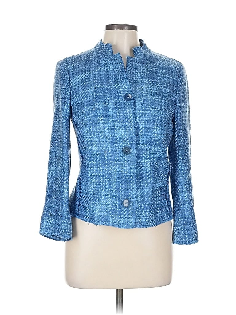 Pre-owned Zara Blazer Jacket In Blue