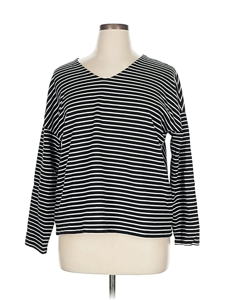 Pre-owned Banana Republic Factory Store 3/4 Sleeve T-shirt In Black