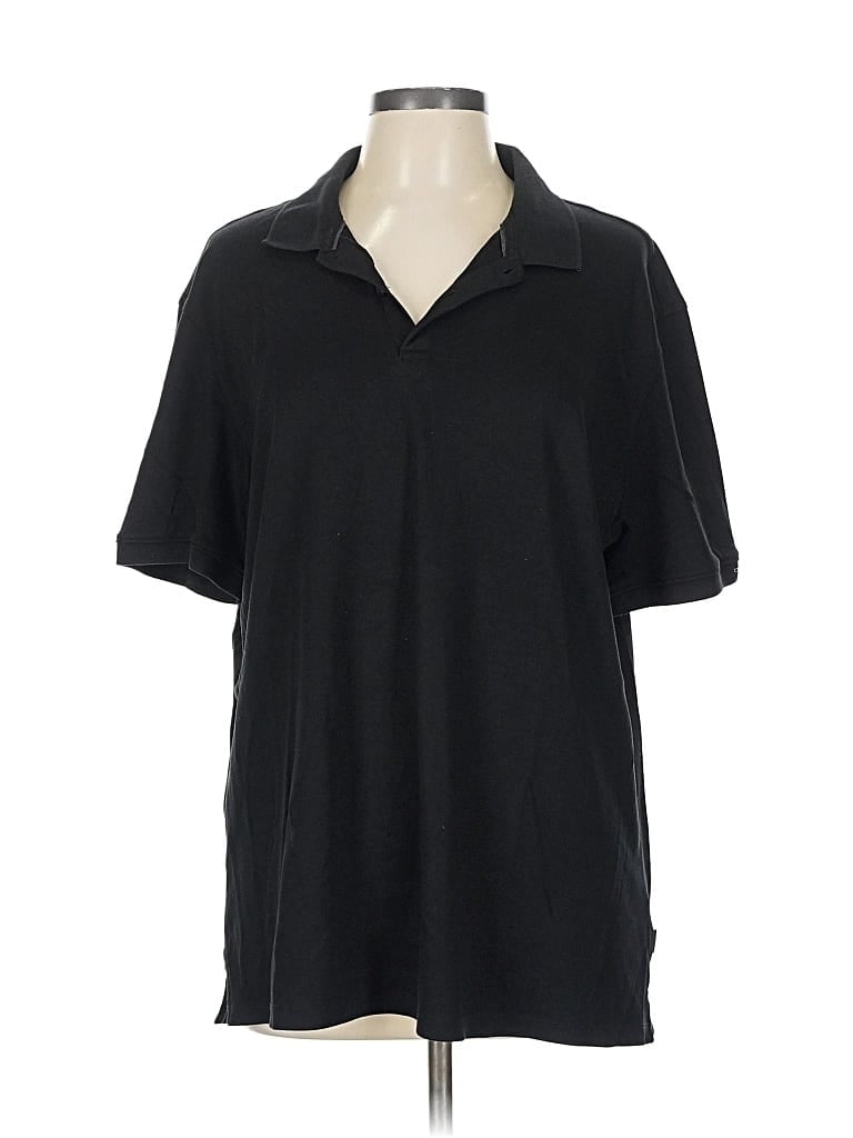 Pre-owned Calvin Klein Short Sleeve Polo Shirt In Black