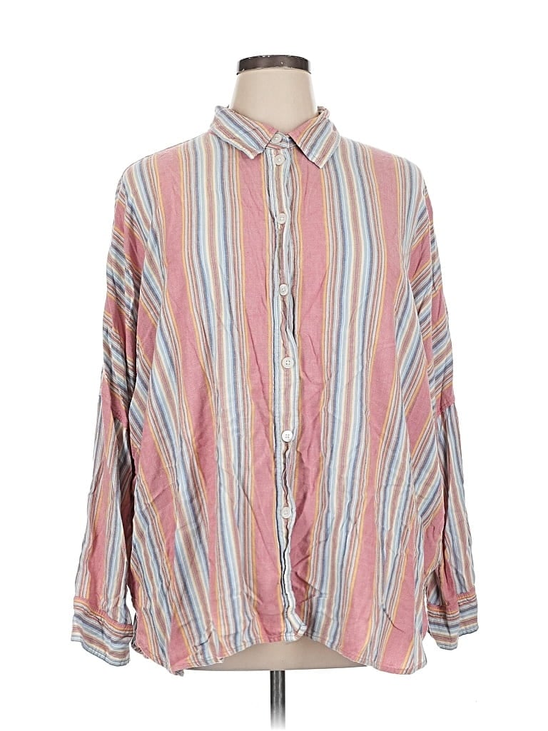 AMERICAN EAGLE OUTFITTERS Pre-owned Long Sleeve Button Down Shirt In Pink