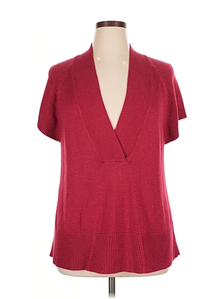 Pre-owned Coldwater Creek Cardigan Sweater In Burgundy