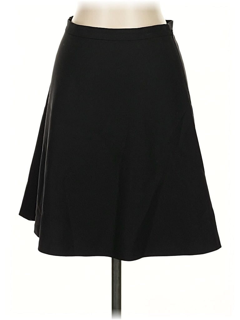 Pre-owned Theory Wool Skirt In Black