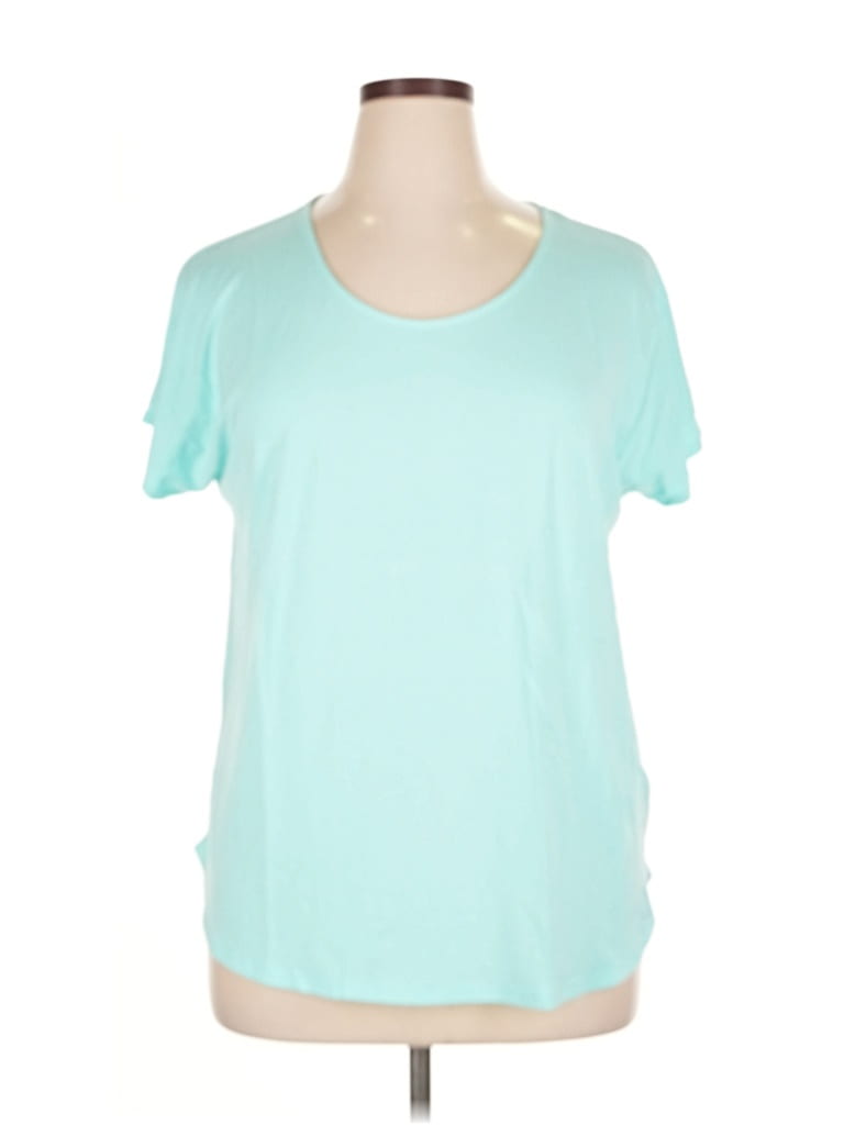 Click to view more detailed imagery on our partner's website Pre-owned Adrienne Vittadini Short Sleeve T-shirt In Blue