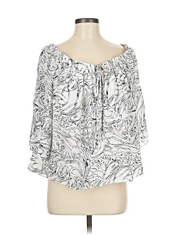 Elizabeth and James 3/4 Sleeve Silk Top (view 1)
