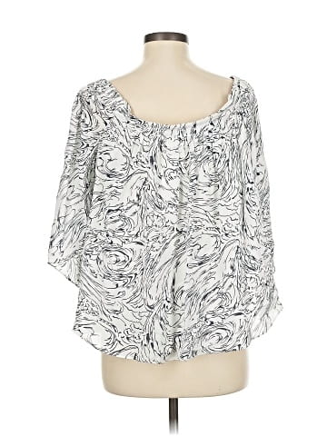 Elizabeth and James 3/4 Sleeve Silk Top (view 2)
