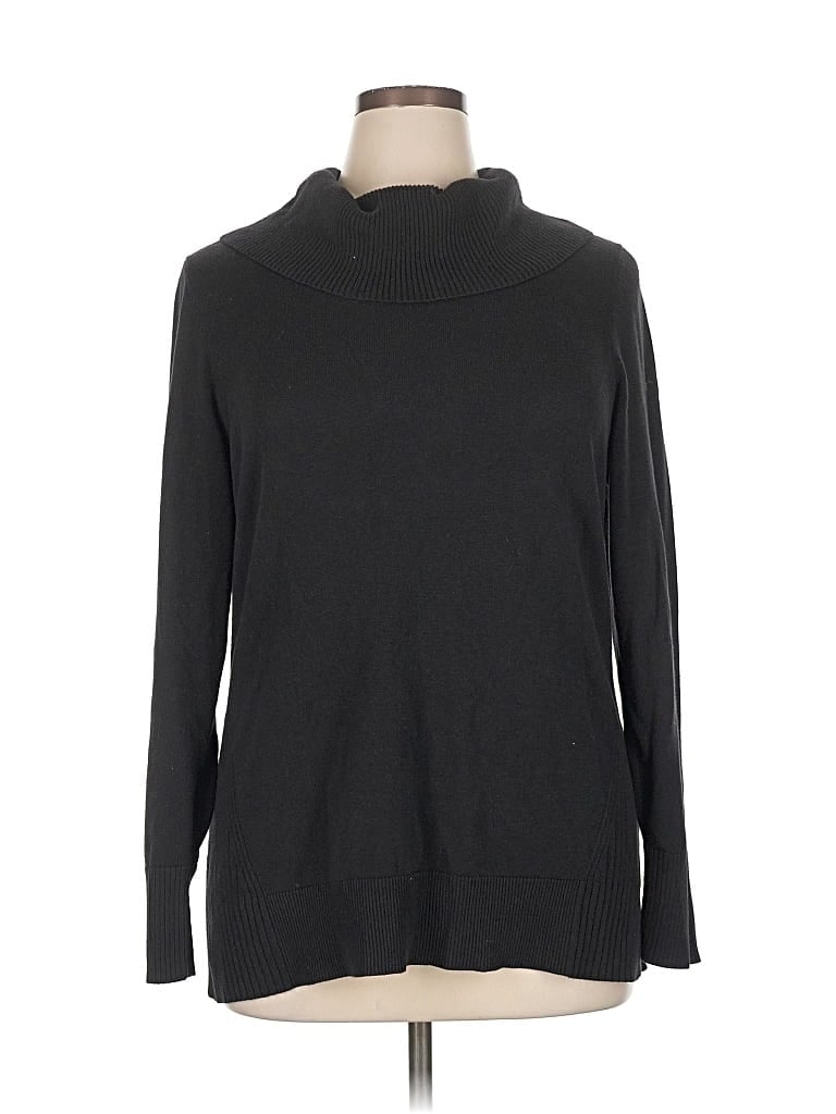 Pre-owned Assorted Brands Turtleneck Sweater In Black
