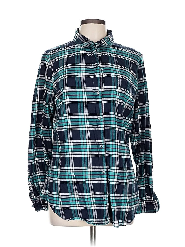 Pre-owned Banana Republic Factory Store Long Sleeve Button Down Shirt In Blue