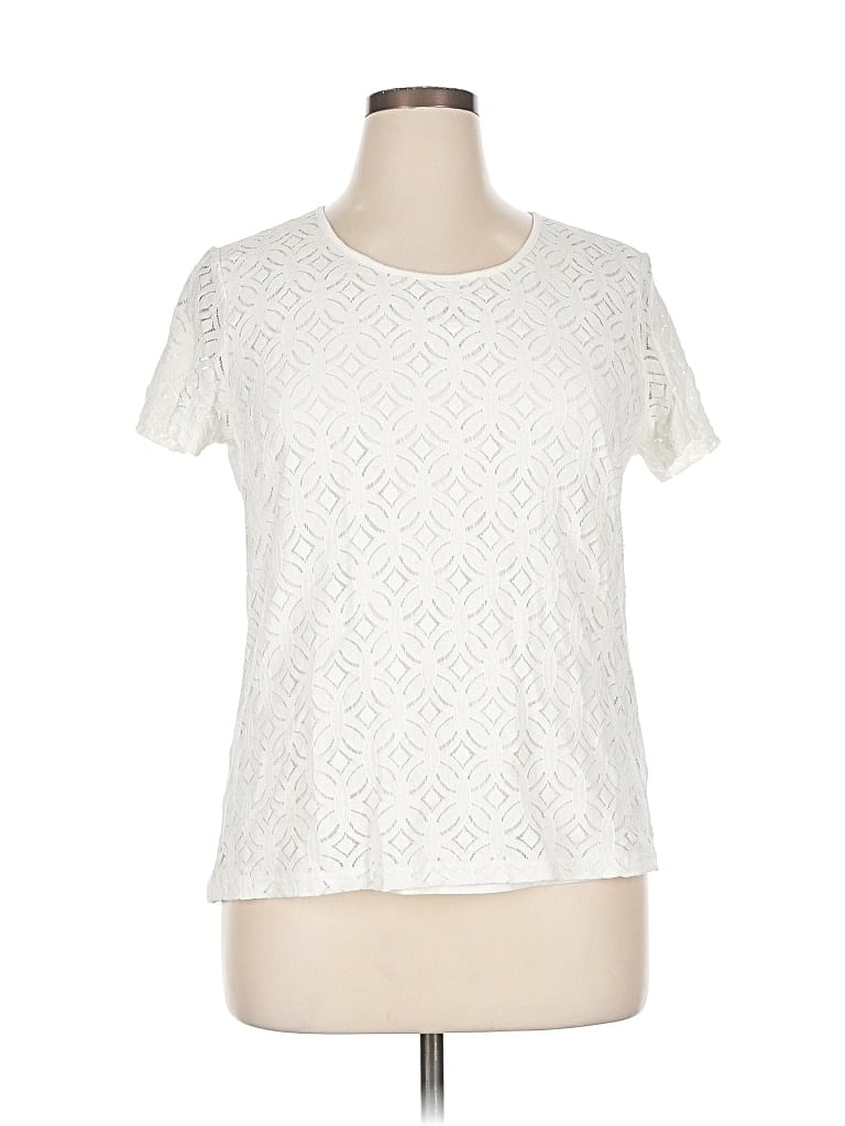 Pre-owned Market & Spruce Short Sleeve T-shirt In White