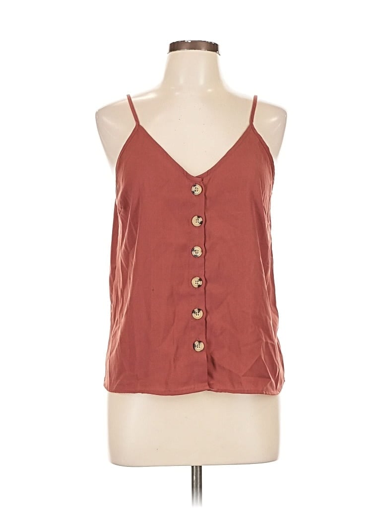 PAPER CRANE Pre-owned Sleeveless Blouse In Burgundy