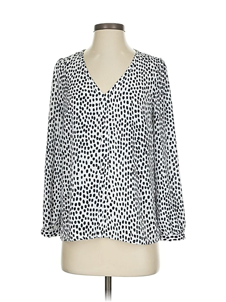 Pre-owned J.crew Factory Store 3/4 Sleeve Blouse In White