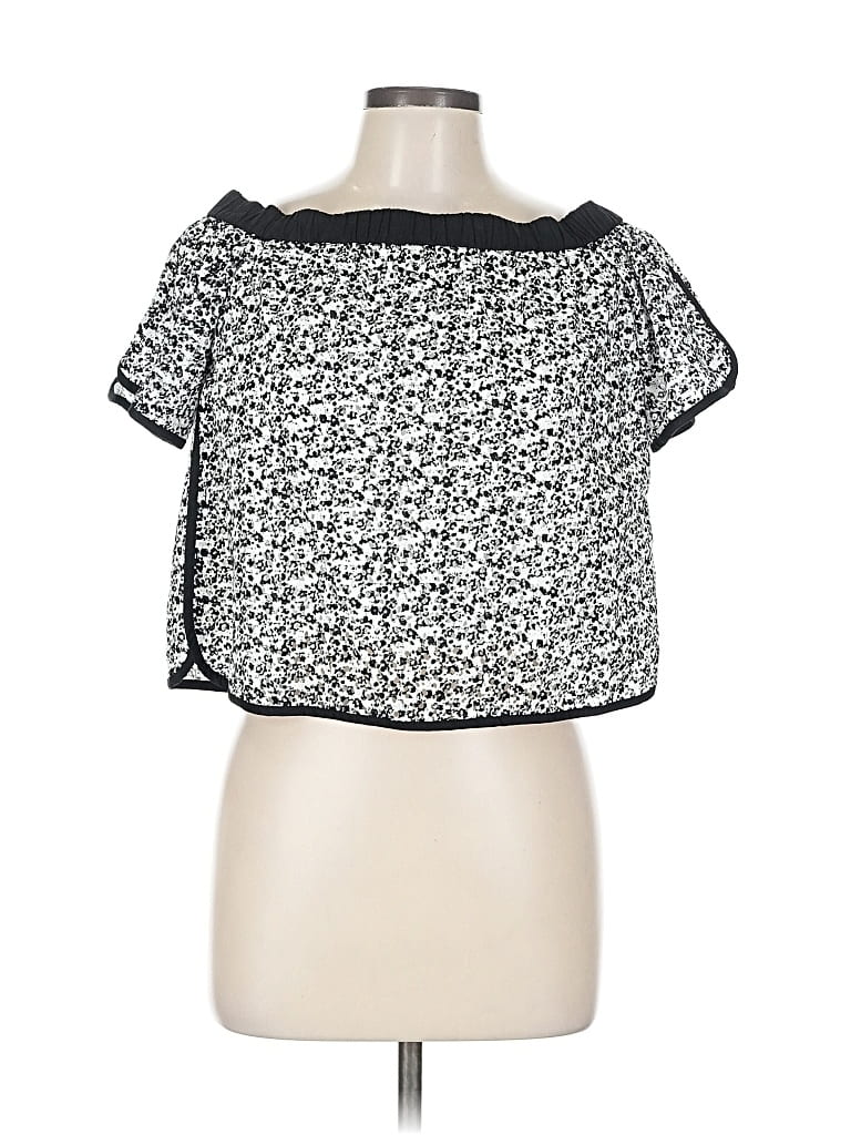 Pre-owned Rag & Bone Short Sleeve Blouse In Black