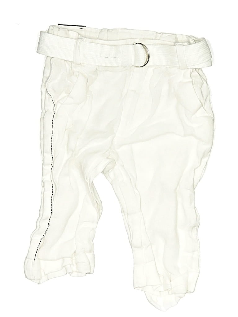 Pre-owned Lapin House Kids' Snow Pants With Bib In White