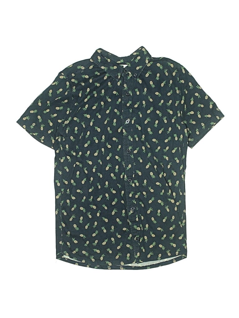 Pre-owned Abercrombie Kids' Short Sleeve Button Down Shirt In Blue