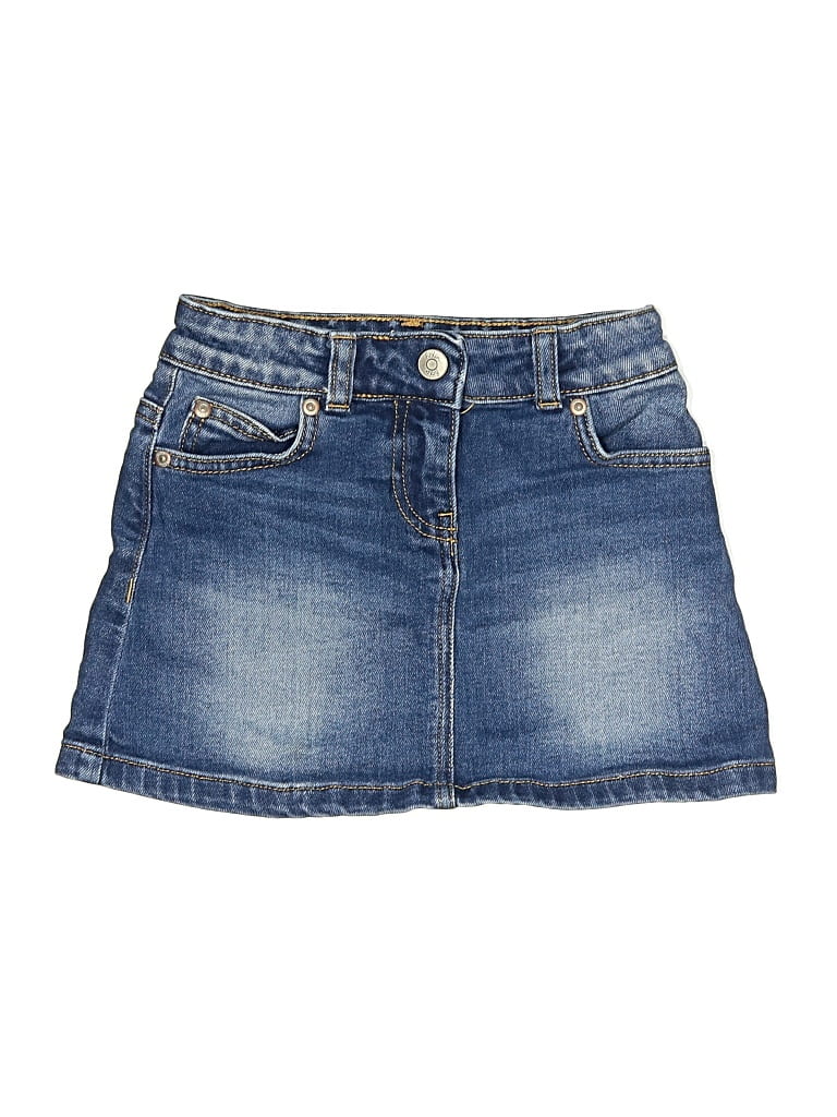 Pre-owned Boden Kids' Denim Skirt In Blue