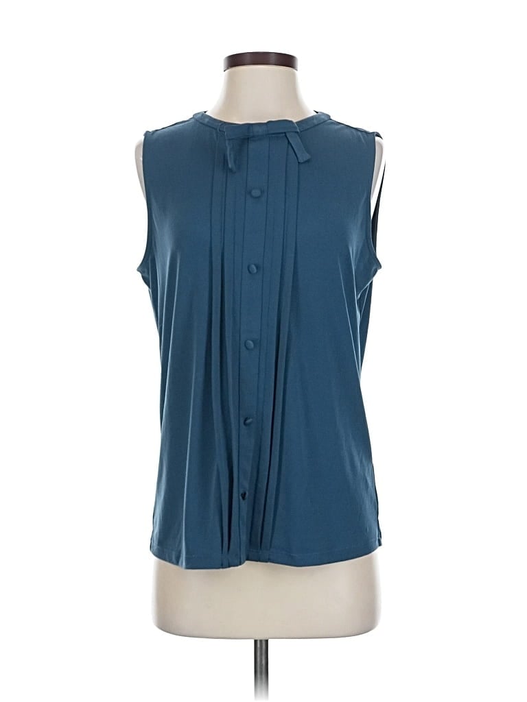 Pre-owned Karl Lagerfeld Sleeveless Blouse In Blue