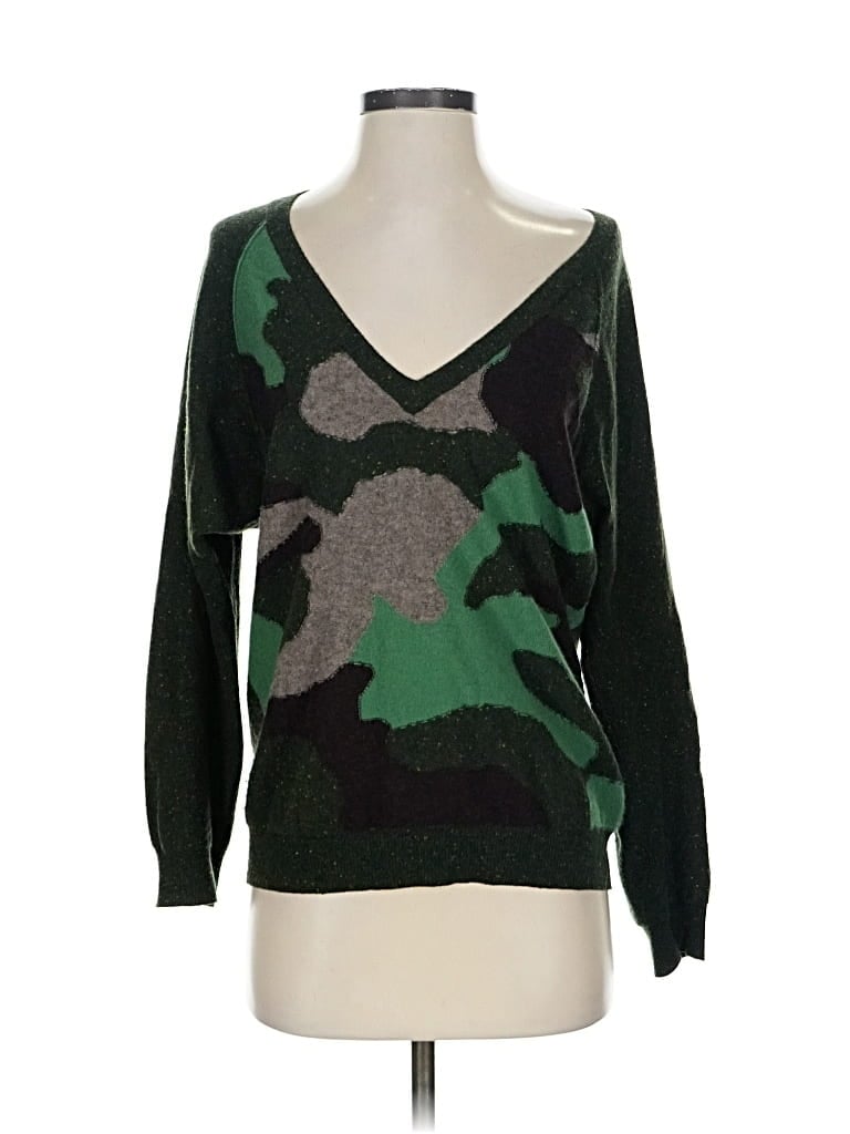 Pre-owned Autumn Cashmere Cashmere Pullover Sweater In Green