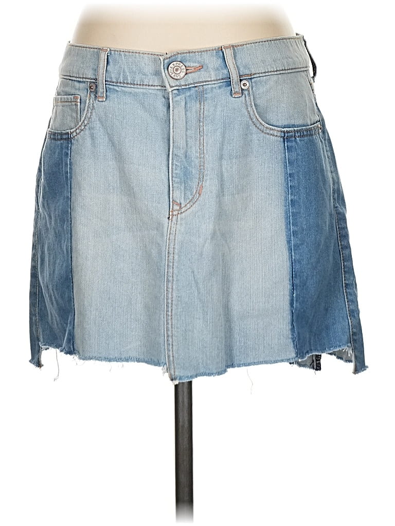 Pre-owned Express Jeans Denim Skirt In Blue