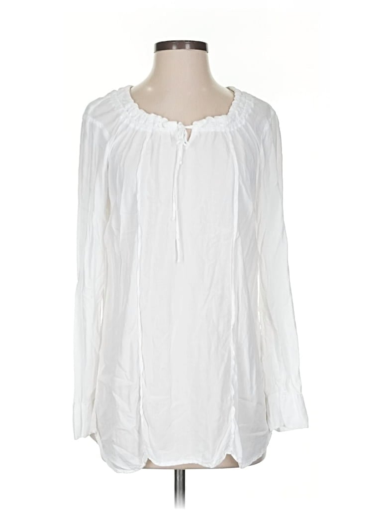 SPLENDID Pre-owned Long Sleeve Blouse In White