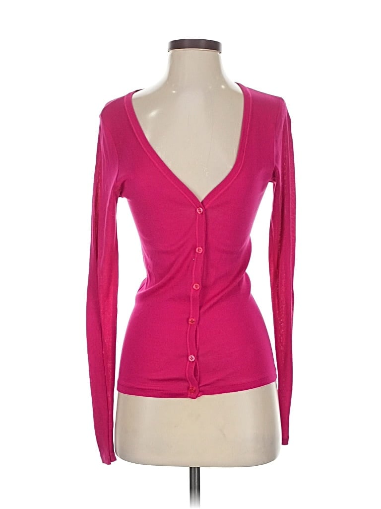 Pre-owned Vanessa Bruno Long Sleeve Top Pink Solid Pattern Sweetheart Neckline Tops